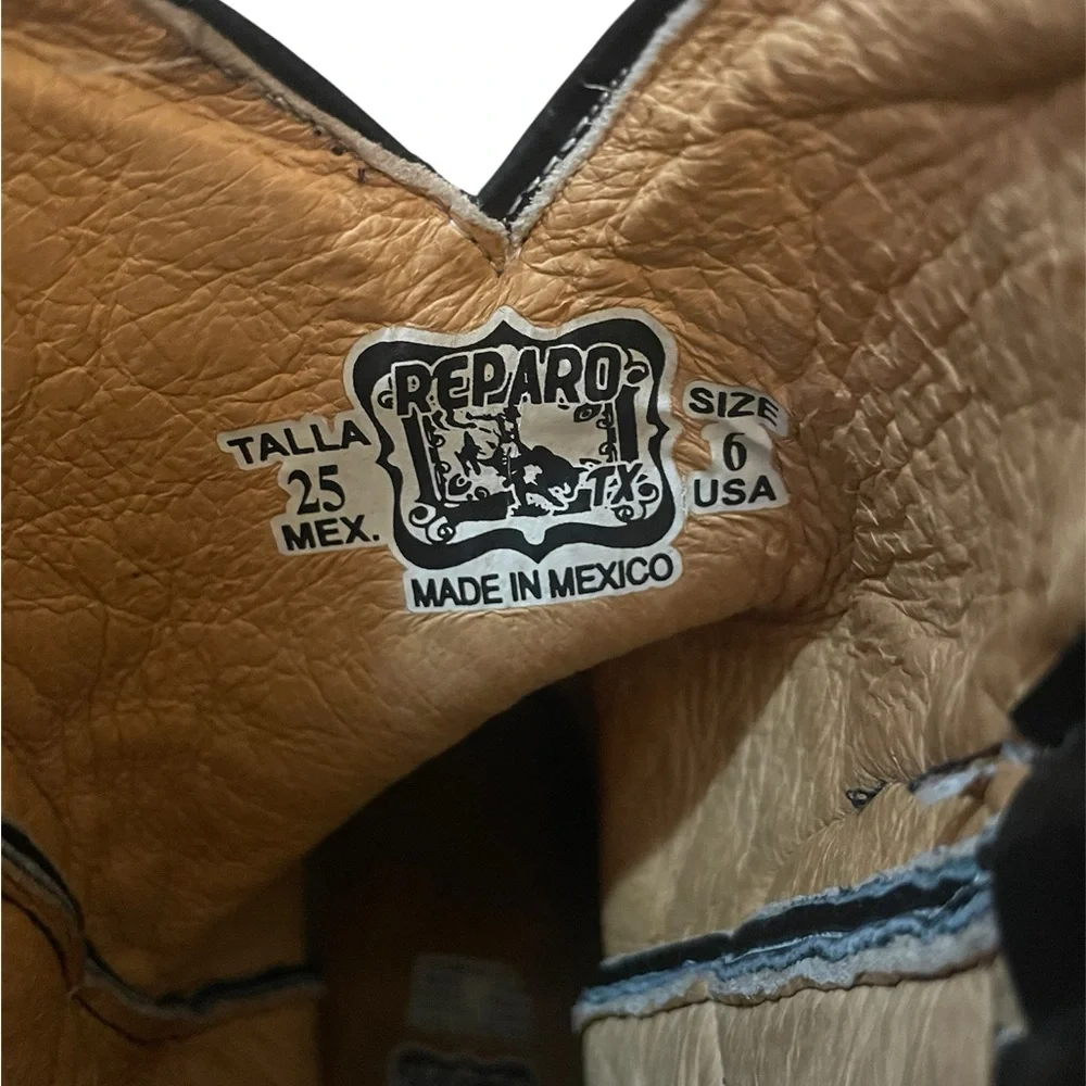 Reparo black Cowboy Boots